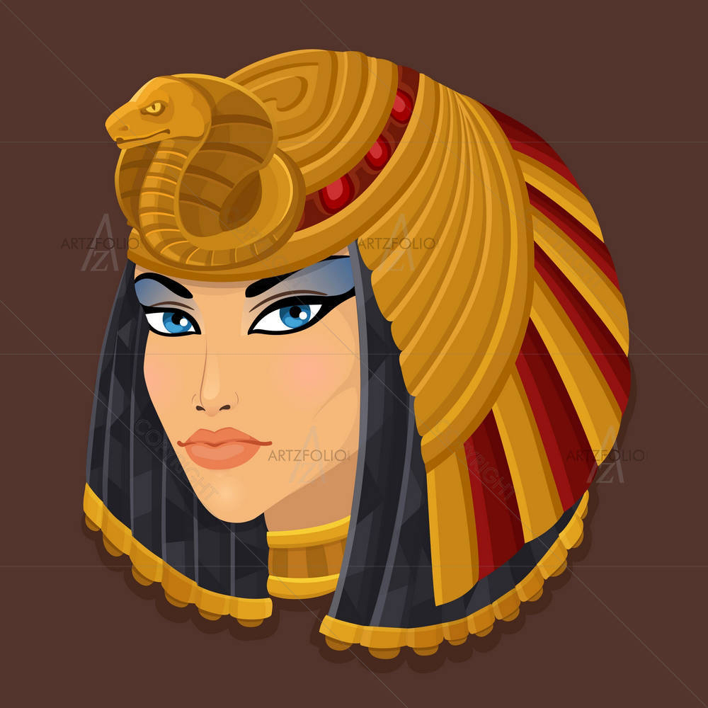 Portrait Cleopatra — Ancient custom art by ArtzFolio