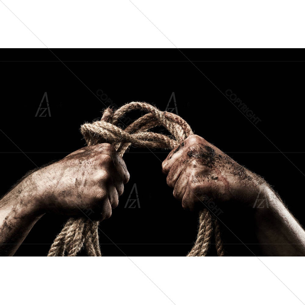 Male Hand With Rope D1 — custom-size art design 5004605