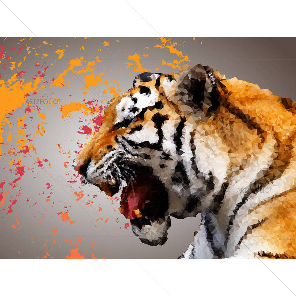Polygonal Tiger — custom-size art design 5004627