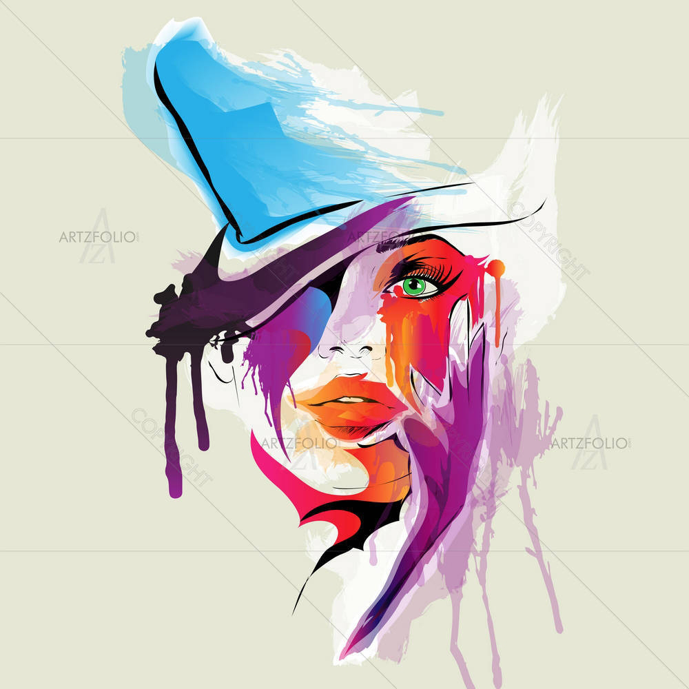 Abstract Woman Face — Abstract custom art by ArtzFolio