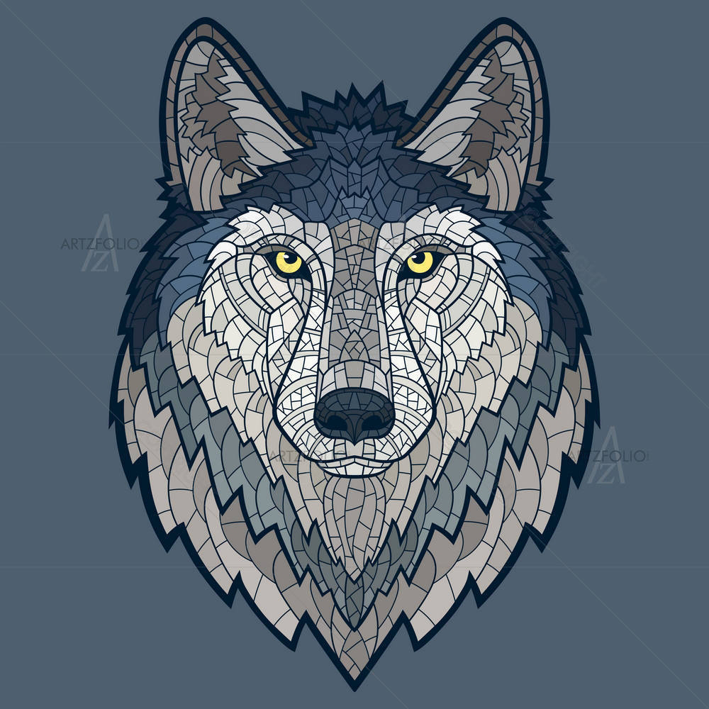 Wolf Head Mascot — Others Wolf custom art by ArtzFolio
