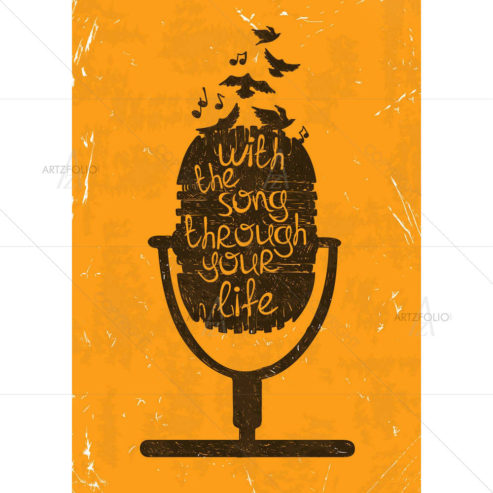 With The Song Through Your Life — custom-size art design 5004641