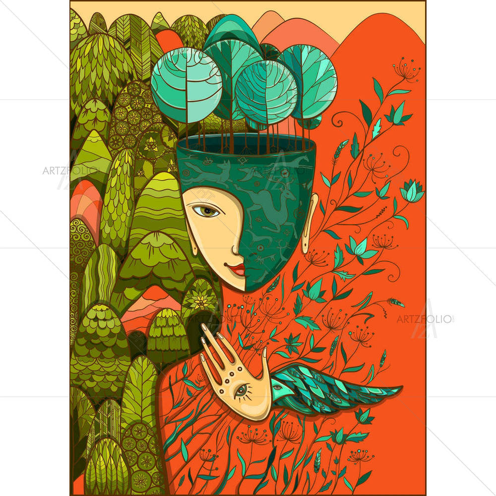 Mother Nature D1 — Devotional custom art by ArtzFolio