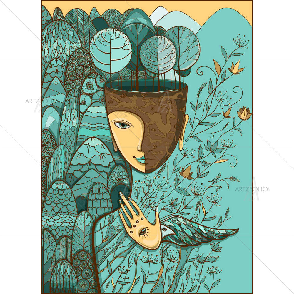 Mother Nature D2 — Devotional custom art by ArtzFolio