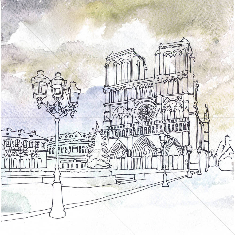 Notre Dame De Paris, France — Devotional custom art by ArtzFolio