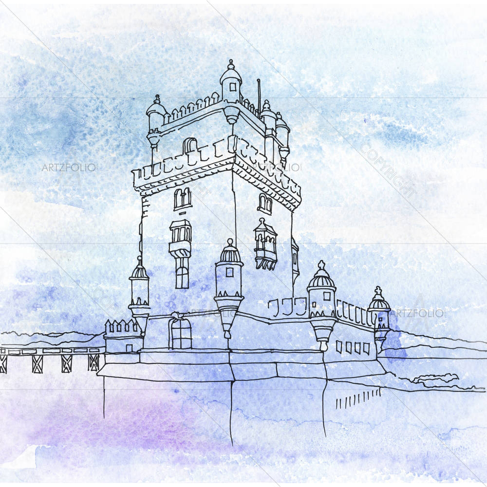 Tower Of St Vincent Lisbon Portugal — custom-size art design 5004676