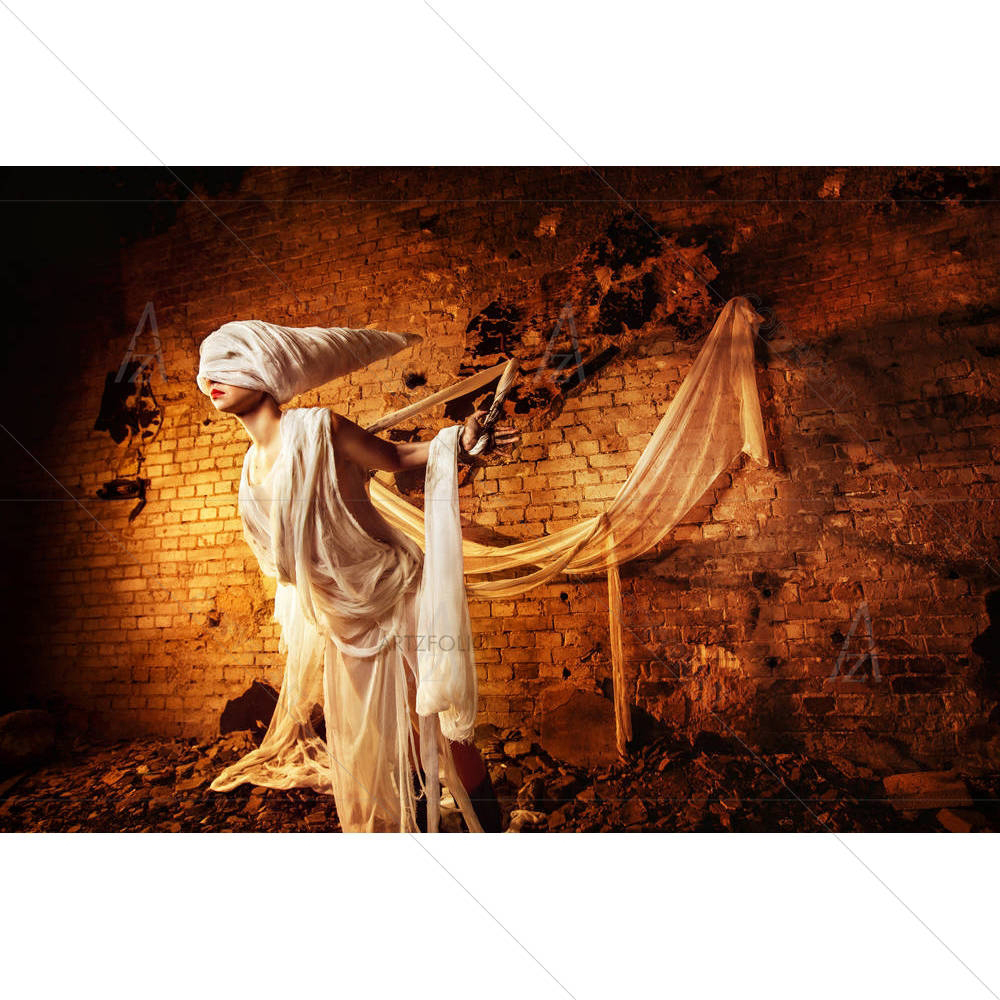 Insane Evil Creature In White Bandage — custom-size art design 5004681
