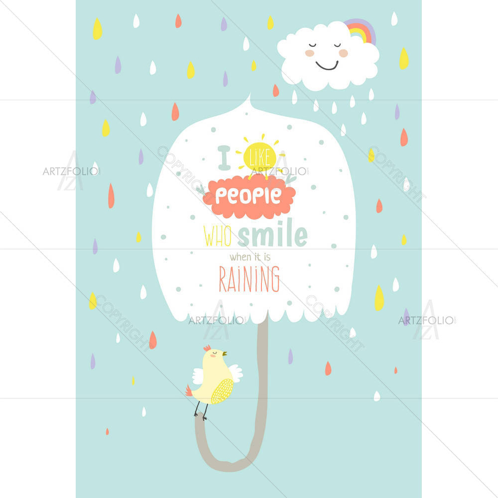 Smiling When It Is Raining — custom-size art design 5004697