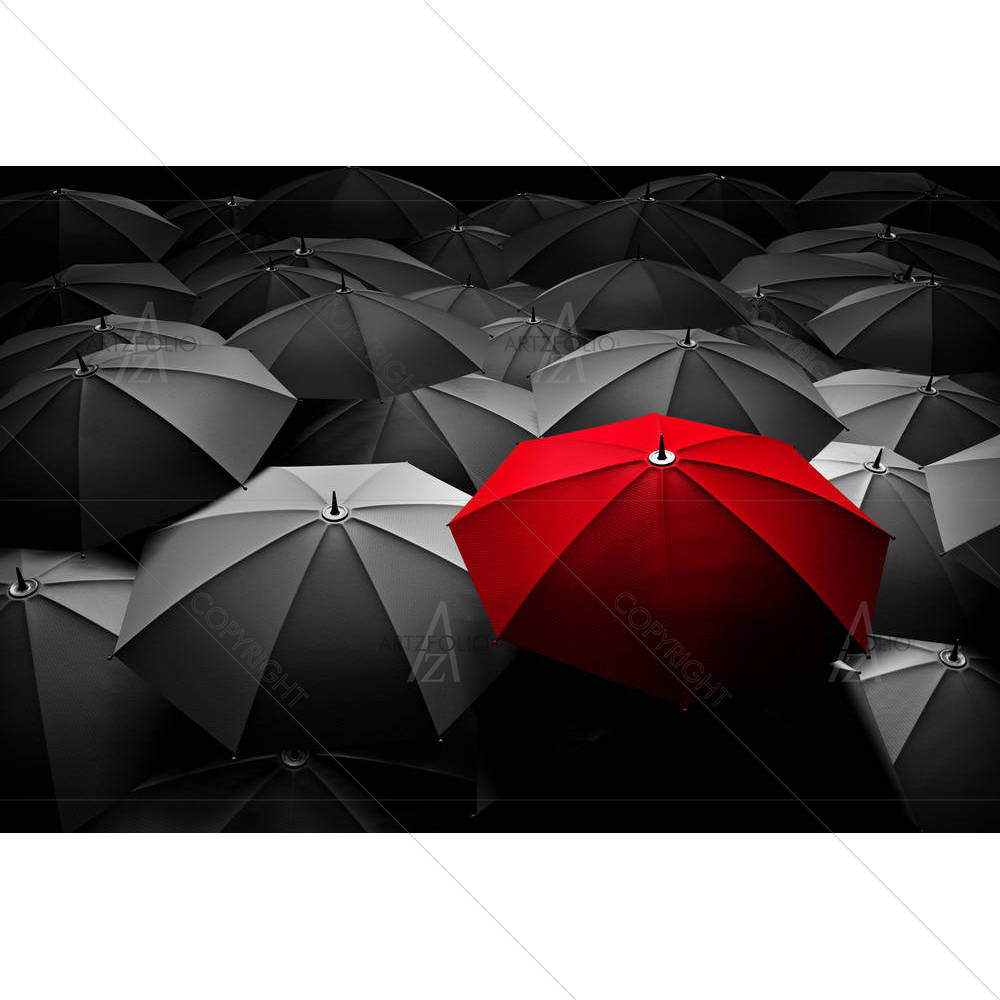 Red Umbrella Photo — custom-size art design 5004709