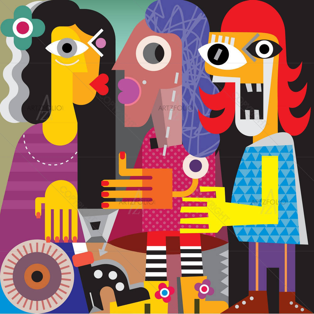 Portrait Of Three Women — Friends art