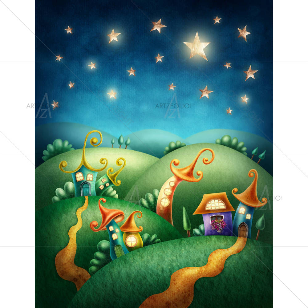 Fantasy Village D3 — custom-size art design 5004730