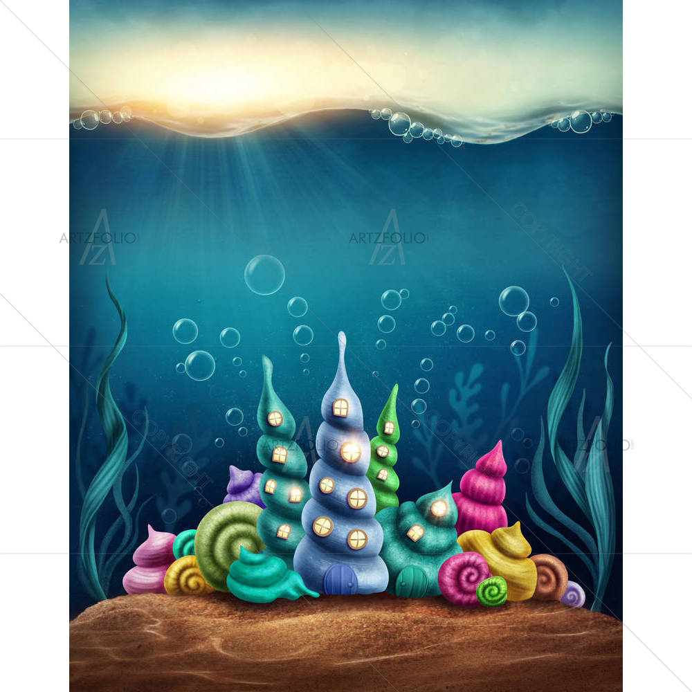 Underwater Fantasy Kingdom — Devotional custom art by ArtzFolio