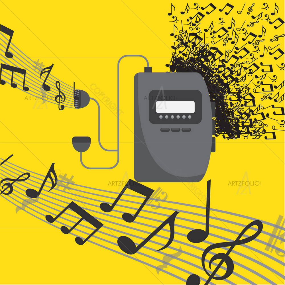 Music Concept Design D3 — Abstract custom art by ArtzFolio