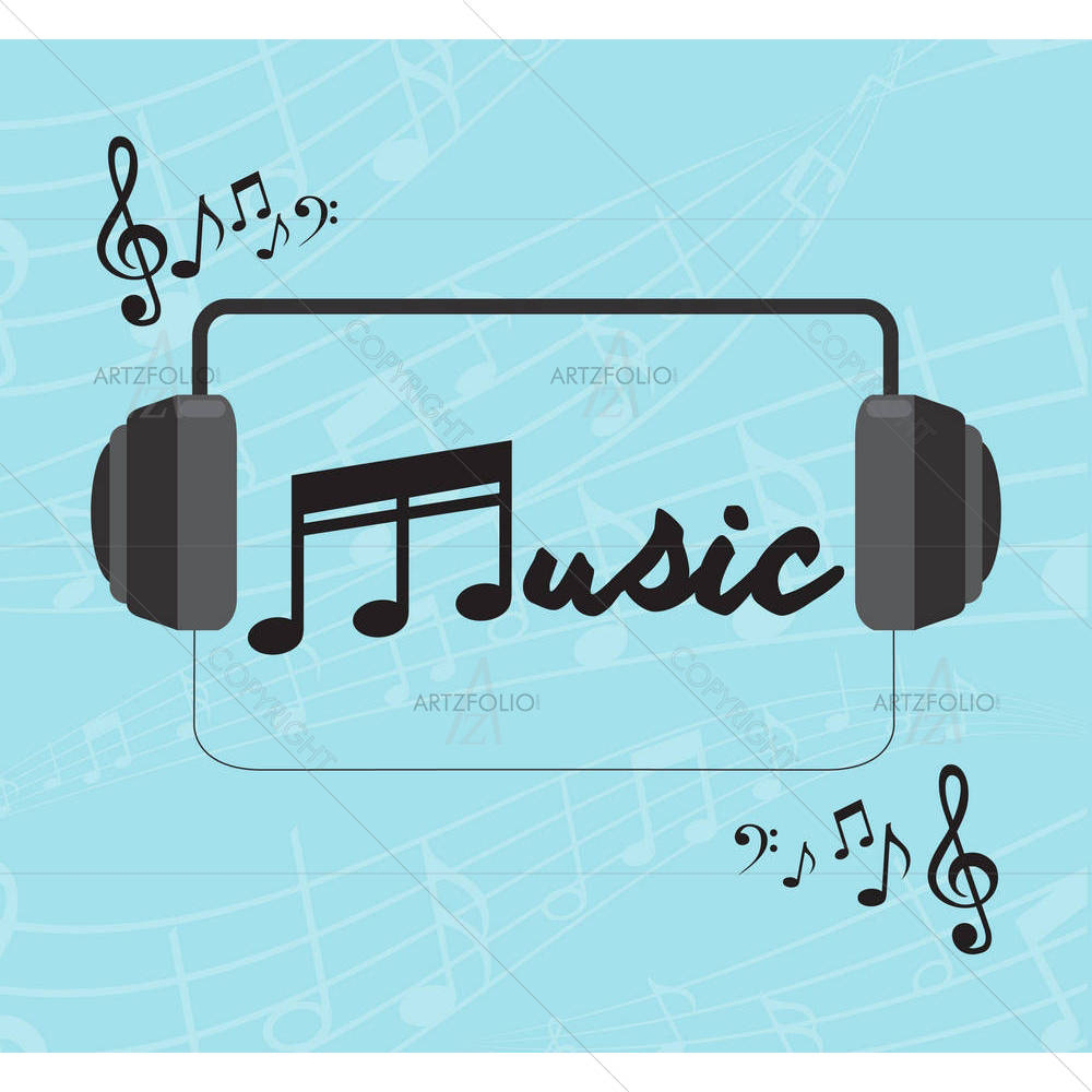 Music Concept Design D8 — Abstract custom art by ArtzFolio