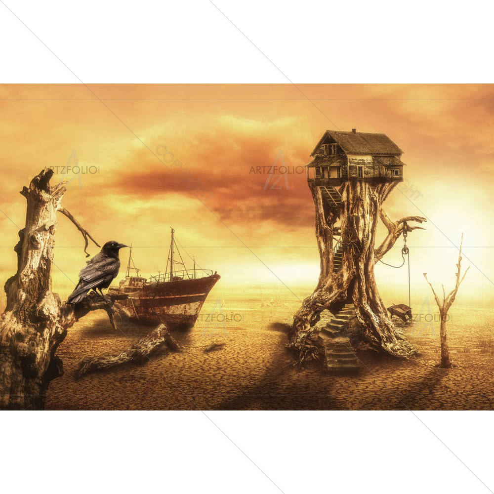 Fabulous Home In The Desert — Birds custom art by ArtzFolio