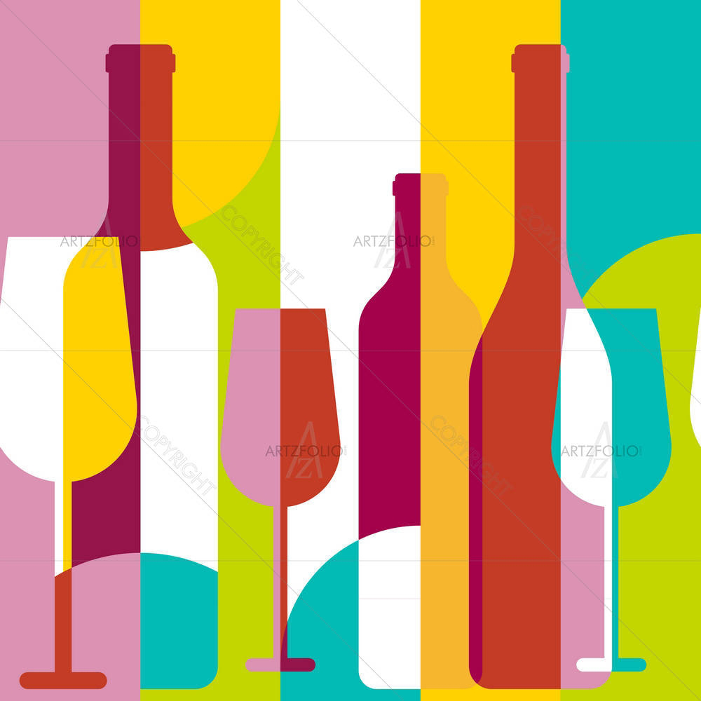 Abstract Bottle Pattern — Abstract custom art by ArtzFolio