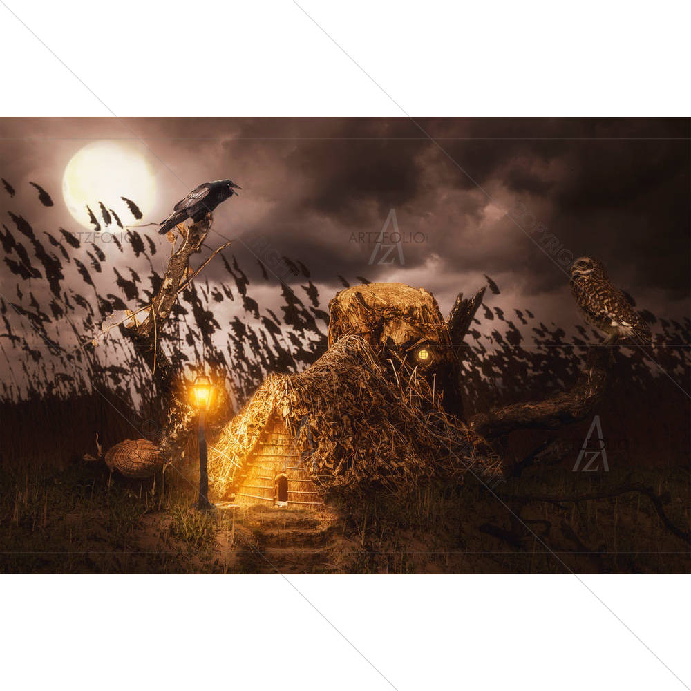 Night Talk Under The Moon — custom-size art design 5004797