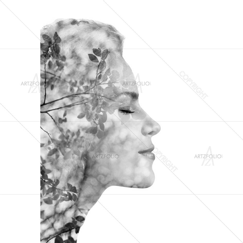 Portrait Of Young Woman D3 — Abstract custom art by ArtzFolio