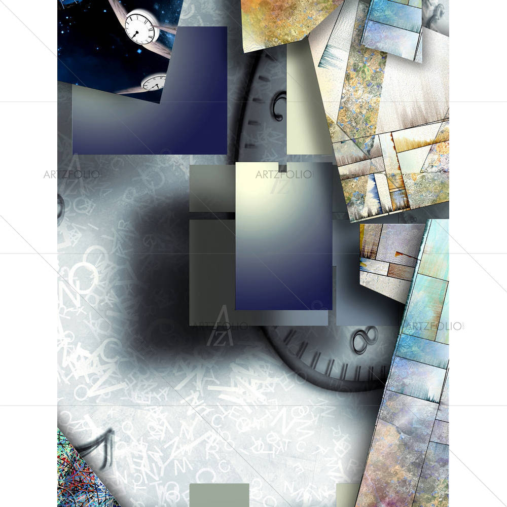 Time & Text Geometric — Abstract custom art by ArtzFolio