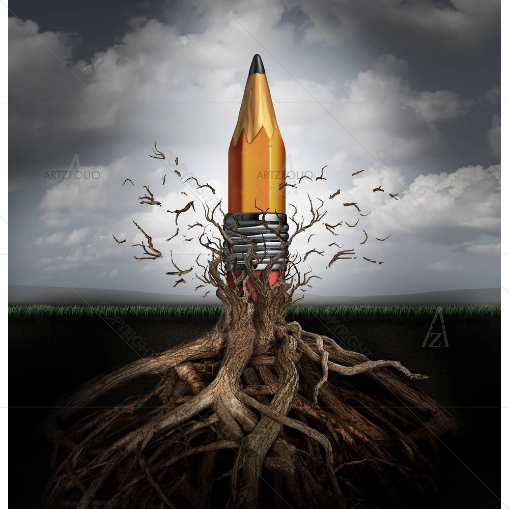 Rise Of Ideas & Innovation As A Pencil — custom-size art design 5004831