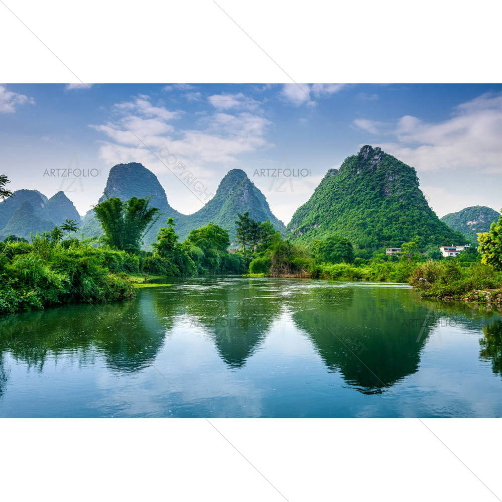 Karst Mountain Landscape In Guilin, China — custom-size art design 5004833