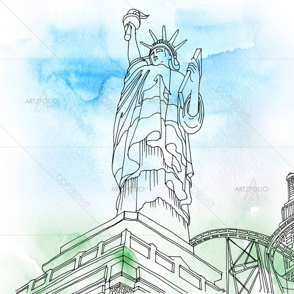 Statue Of Liberty US — custom-size art design 5004838