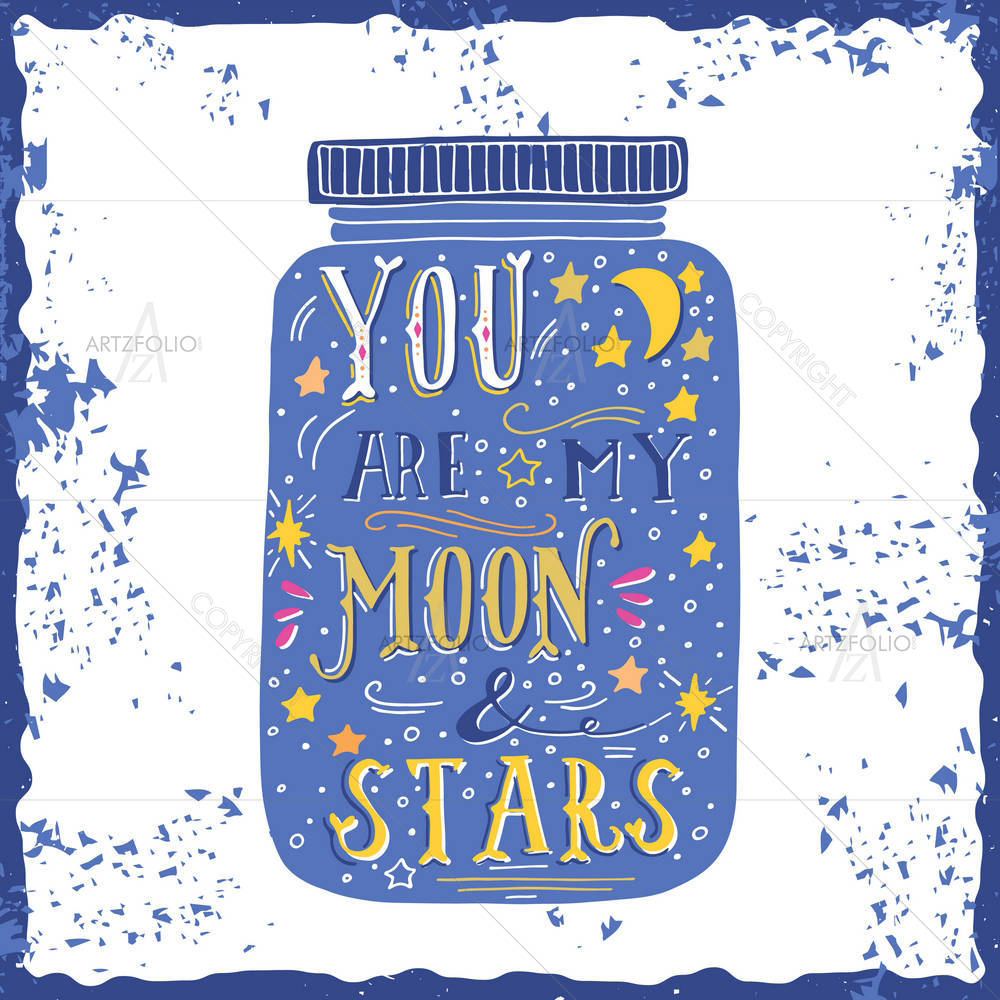 You Are My Moon & Stars D2 — custom-size art design 5004854