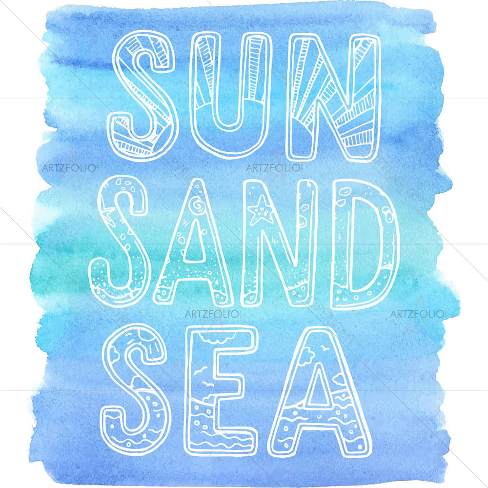 Sun Sand Sea — custom-size art design 5004878