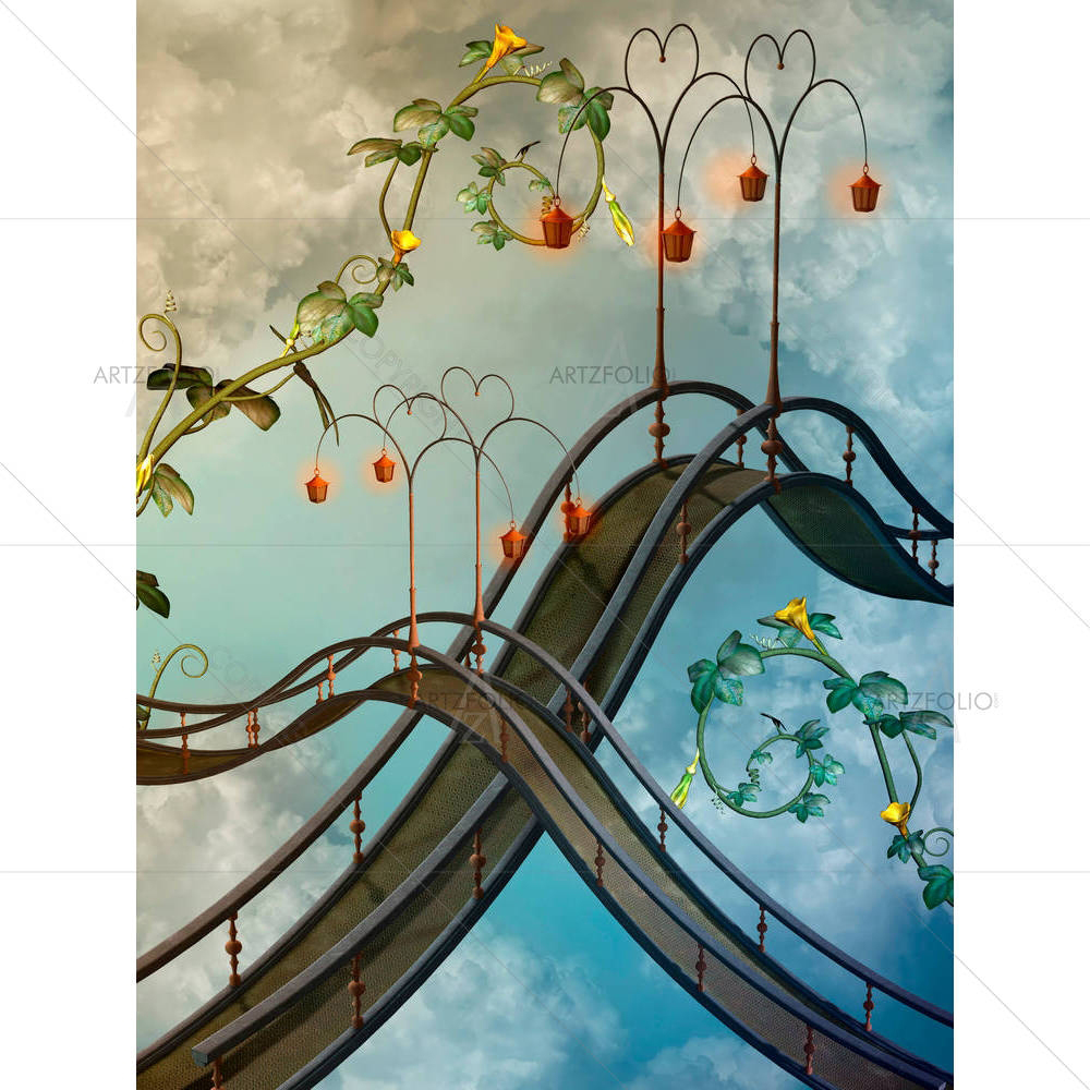Sky With Bridge — Botanical custom art by ArtzFolio