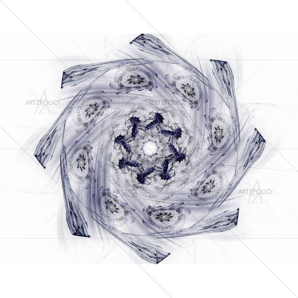Fractal Radial Pattern — custom-size art design 5004916