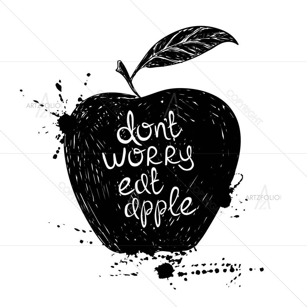 Black Apple — custom-size art design 5004919