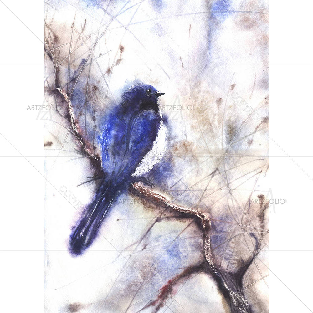 Bird Sitting On A Branch — Animals custom art by ArtzFolio