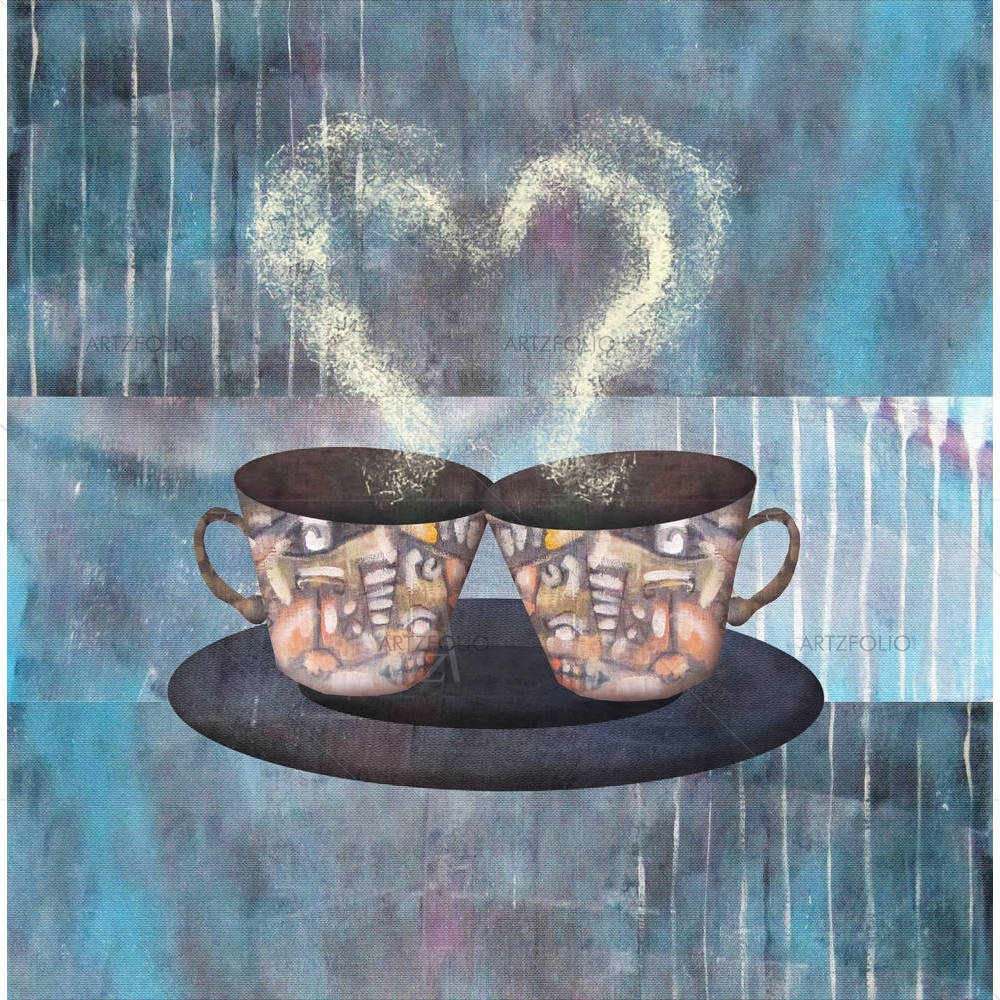 Two Cups Of Coffee Or Tea — custom-size art design 5004934