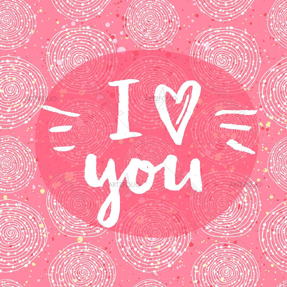 I Love You — Hand Drawn custom art by ArtzFolio