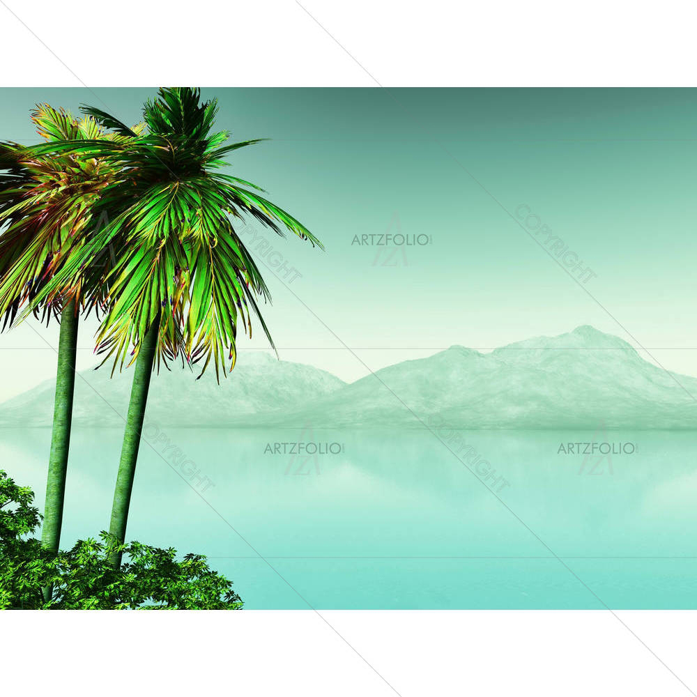 Palm Tree Landscape — custom-size art design 5004951