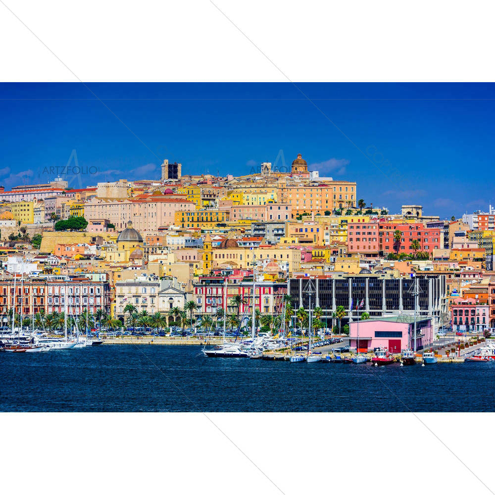 Coastal Skyline On Mediterranean Sea, Sardinia Italy — Landscapes custom art by ArtzFolio