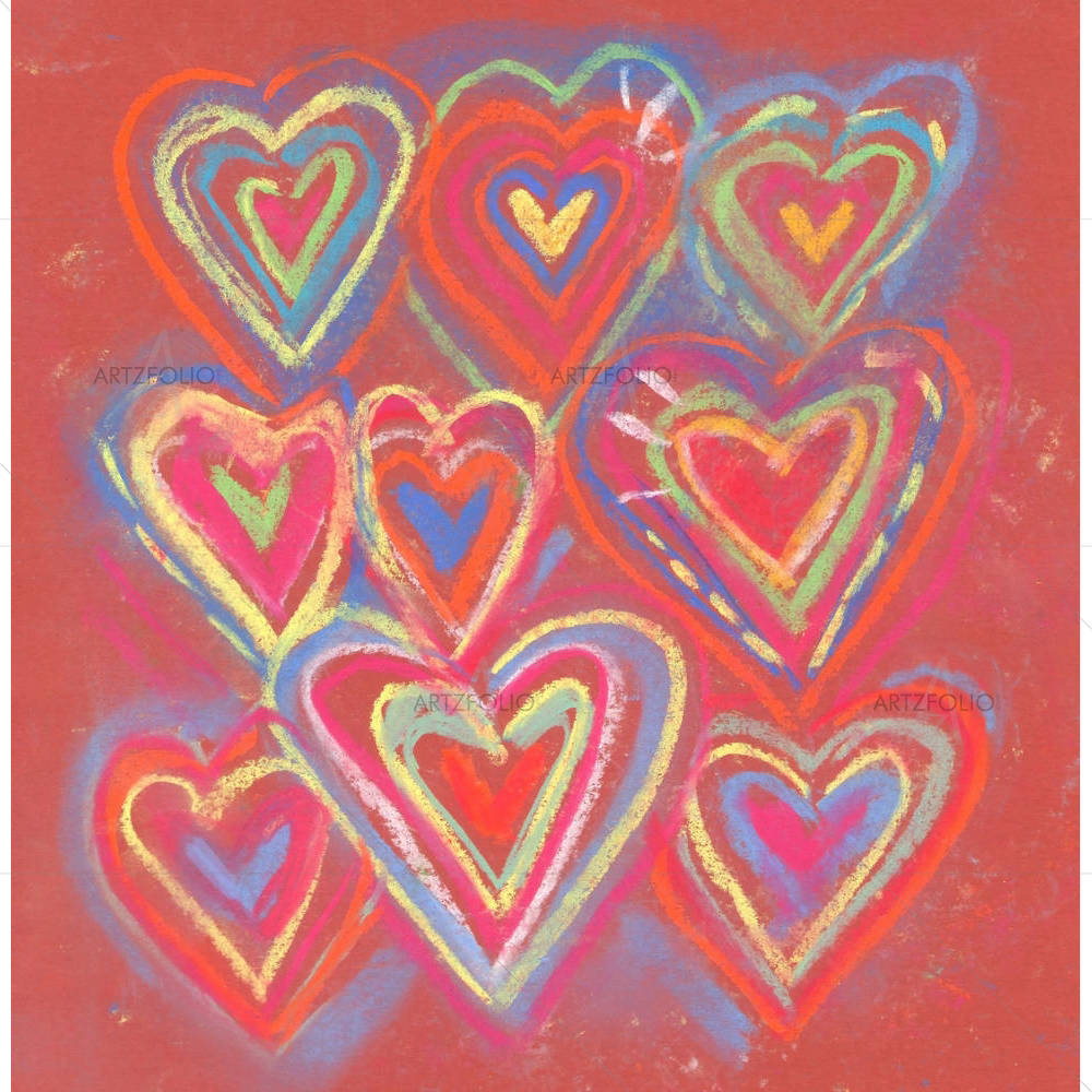 Abstract Valentine Hearts — Abstract custom art by ArtzFolio