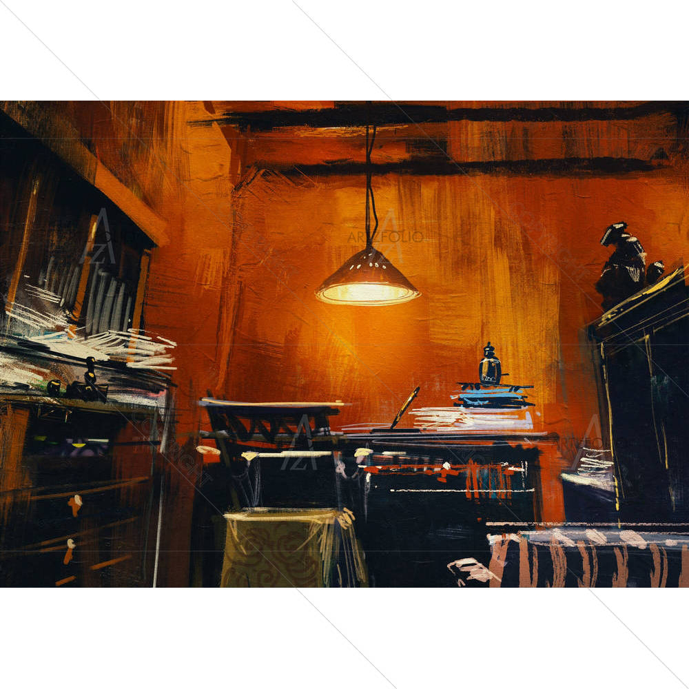 Old Vintage Workspace — custom-size art design 5004966