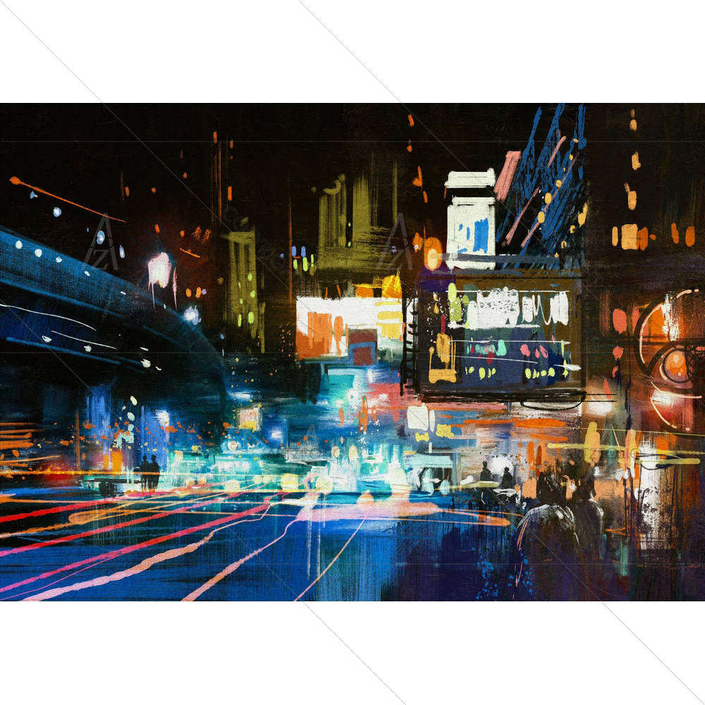 Modern Urban City — custom-size art design 5004969