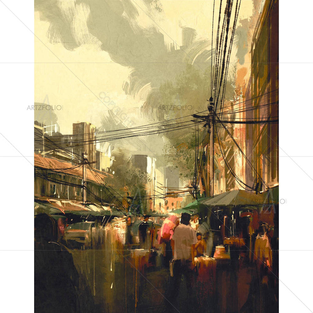 Market Street — Abstract custom art by ArtzFolio
