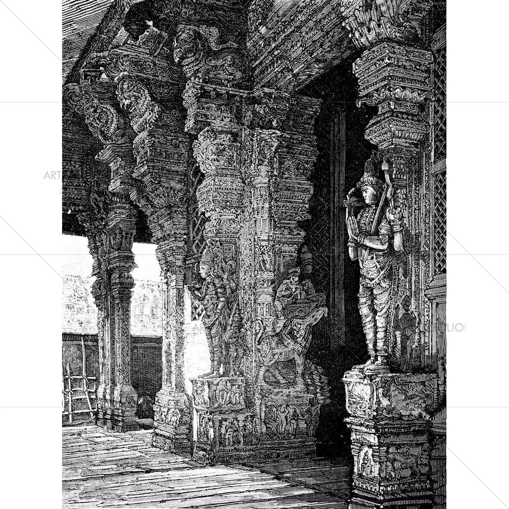 Pudhu Mandapam Madurai India — Ancient custom art by ArtzFolio