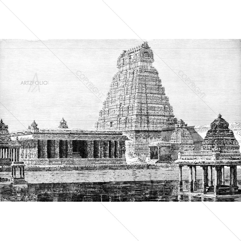 Great Pagoda Sri Lanka — custom-size art design 5005001