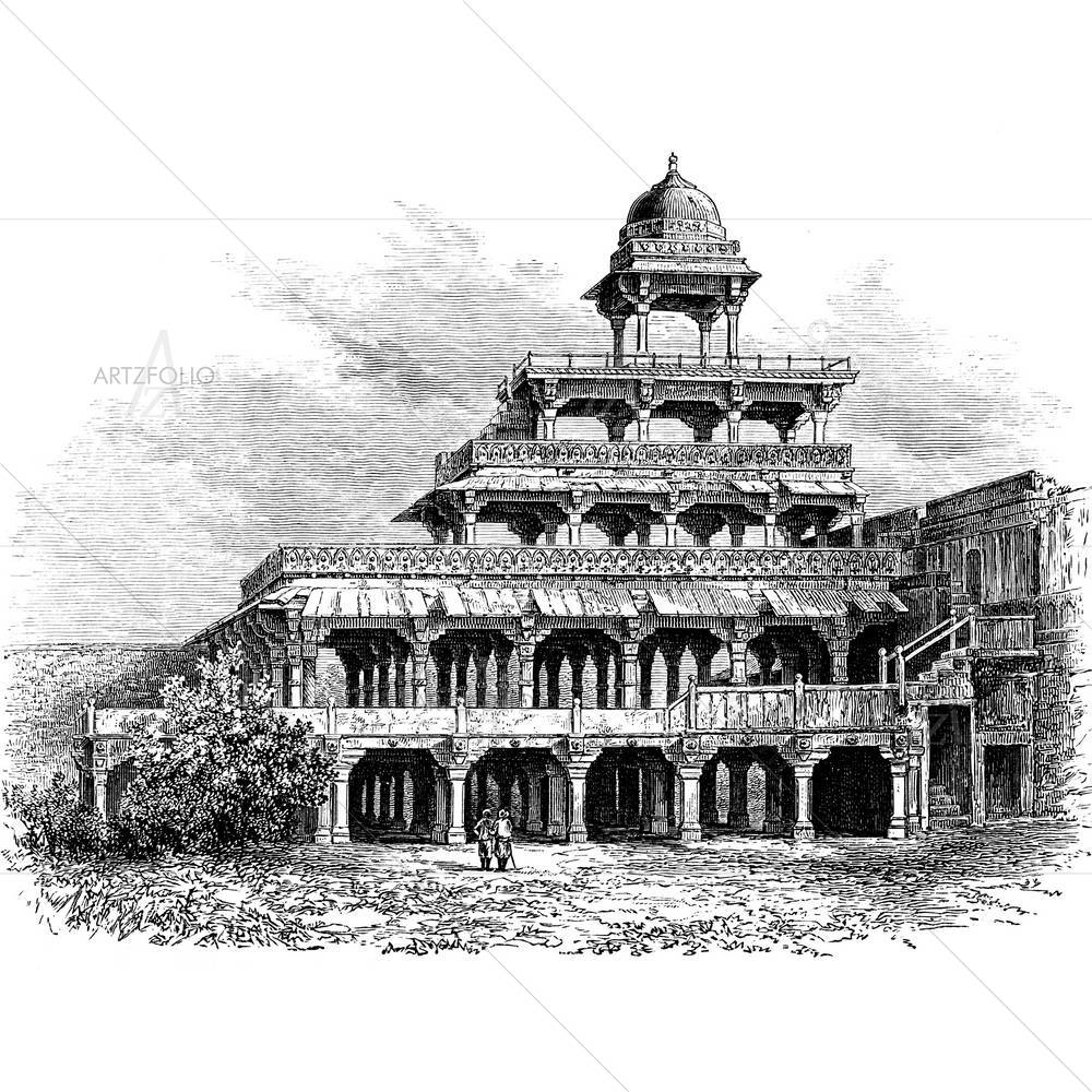 Panch Mahal Fatehpur Sikri India — custom-size art design 5005003