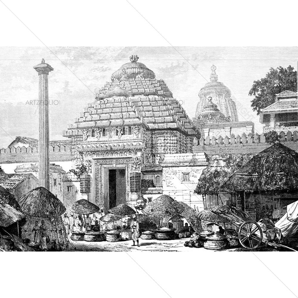 Temple Entrance India — custom-size art design 5005005