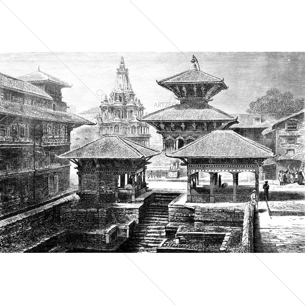 Temple In Nepal — custom-size art design 5005006
