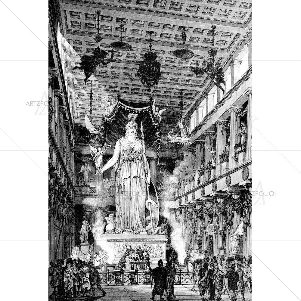 Parthenon Athens — Ancient custom art by ArtzFolio