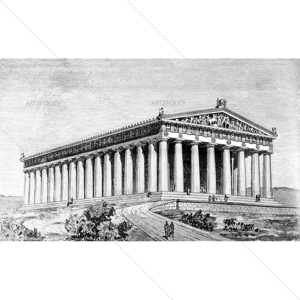 Ancient Parthenon Athens — custom-size art design 5005010