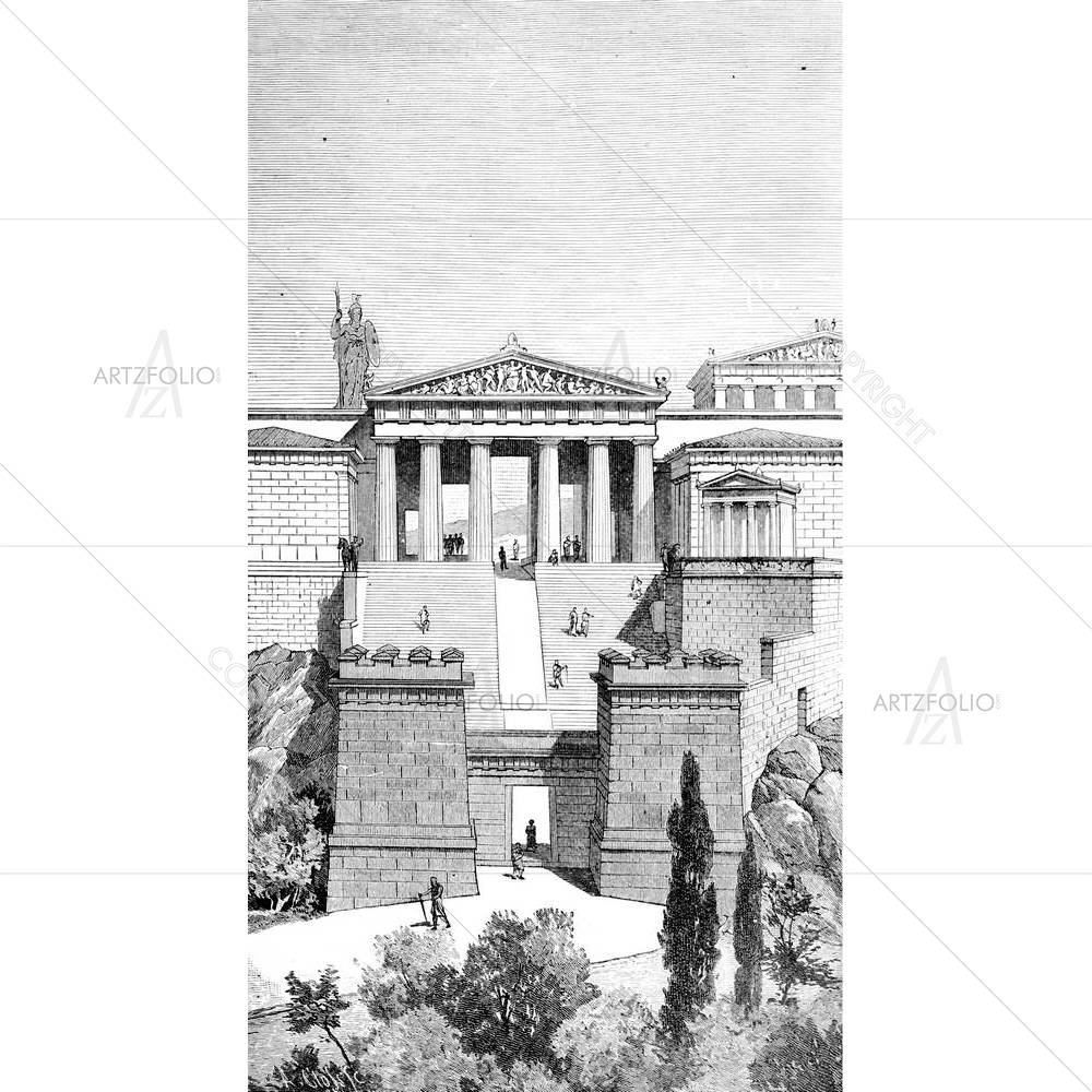 Propyla At Athens — custom-size art design 5005011