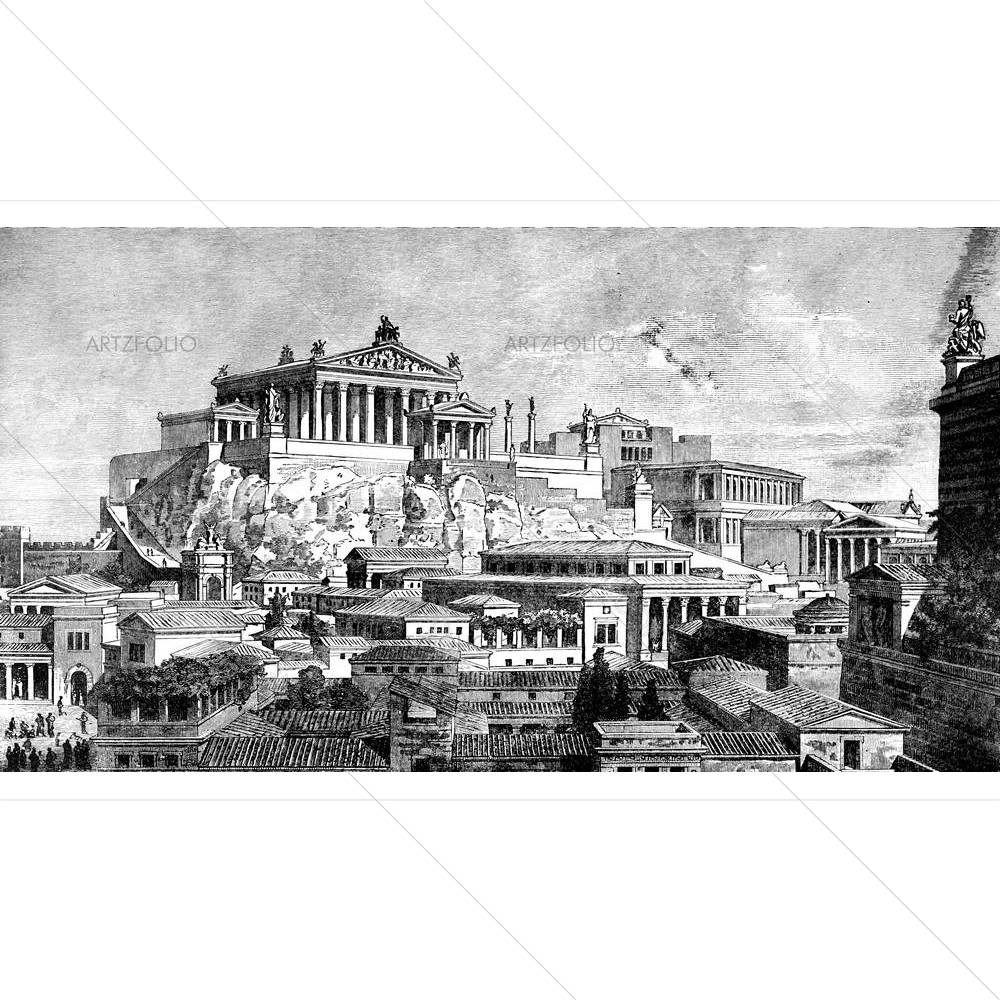 Reconstruction Of Ancient Rome City — Ancient custom art by ArtzFolio