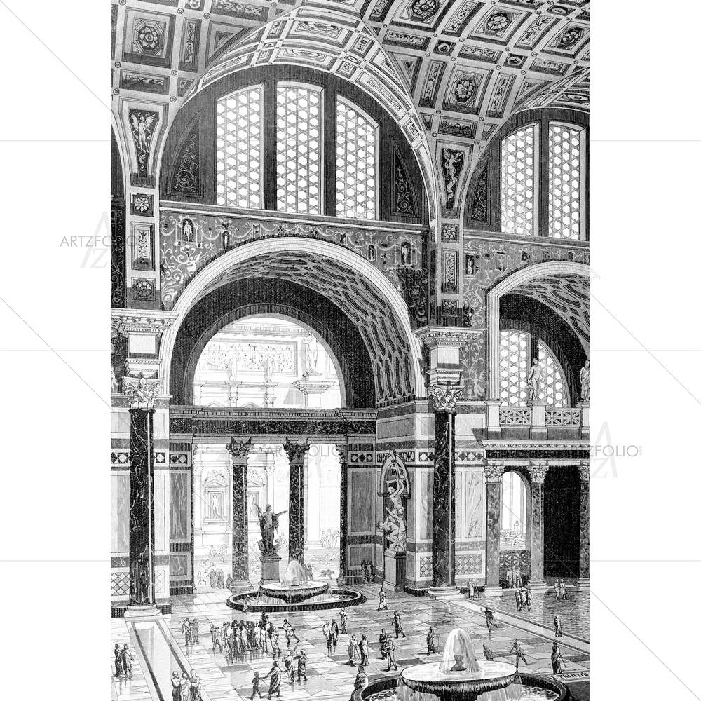 Baths Of Caracalla Rome — custom-size art design 5005017